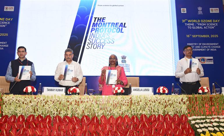 The Secretary, Ministry of Environment, Forest and Climate Change, Shri Tanmay Kumar at the 31st World Ozone Day, in New Delhi on September 16, 2025.