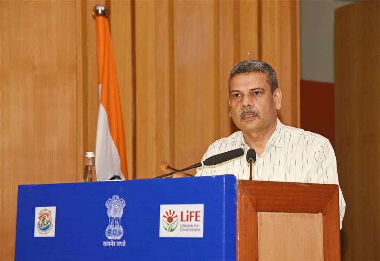 The Secretary, Ministry of Environment, Forest and Climate Change, Shri Tanmay Kumar addressing at the 31st World Ozone Day, in New Delhi on September 16, 2025.