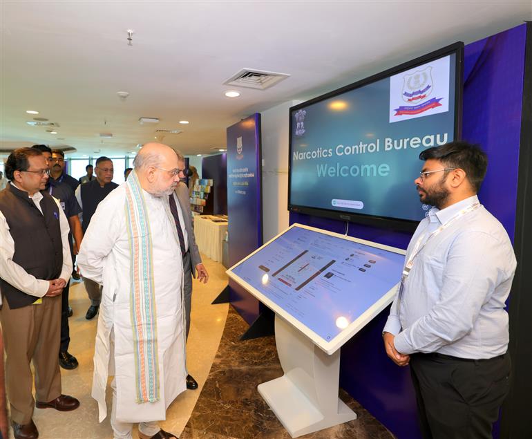 The Union Minister for Home Affairs and Cooperation, Shri Amit Shah at the inauguration of the second National Conference of the Heads of Anti-Narcotics Task Force (ANTF) of states and Union Territories, in New Delhi on September 16, 2025.