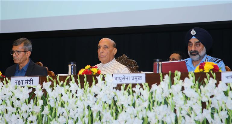 The Union Minister for Defence, Shri Rajnath Singh at the ‘MANTHAN 2025’, a two-day national conference organised by the Directorate General of Defence Estates (DGDE), in New Delhi on September 18, 2025.