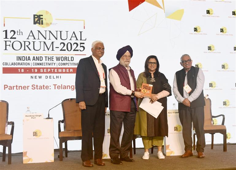 The Union Minister of Petroleum and Natural Gas, Shri Hardeep Singh Puri attends the PAFI-12th Annual Forum 2025, in New Delhi on September 18, 2025.