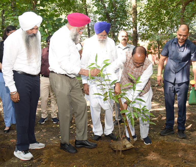 The Union Minister of Agriculture & Farmers Welfare and Rural Development, Shri Shivraj Singh Chouhan planting a sapling, in New Delhi on September 19, 2025.