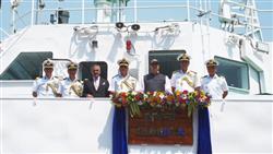 Fast Patrol Vessel ICGS Adamya Commissioned into ICG at Paradip Port, in Odisha on September 19, 2025.