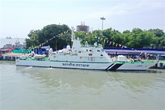 Fast Patrol Vessel ICGS Adamya Commissioned into ICG at Paradip Port, in Odisha on September 19, 2025.