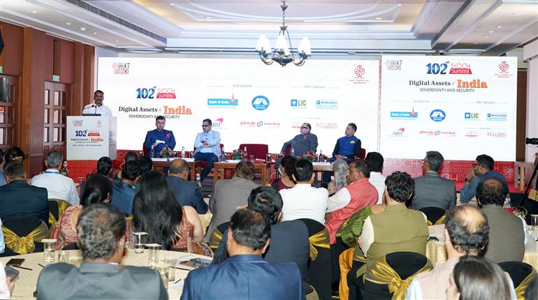 The Minister of State for Information and Broadcasting and Parliamentary Affairs, Dr. L. Murugan addressing at the release of the book of ModiNomics: The Journey of Inclusive Growth by Shri Sameer Kochhar, Chairman of the SKOCH Group, in New Delhi on September 20, 2025.