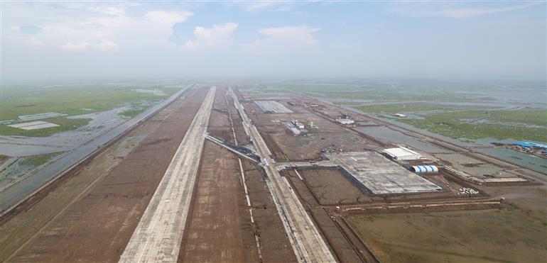 PM undertakes an aerial survey of Dholera Special Investment Region, in Gujarat on September 20, 2025.