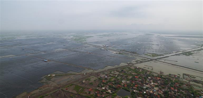 PM undertakes an aerial survey of Dholera Special Investment Region, in Gujarat on September 20, 2025.