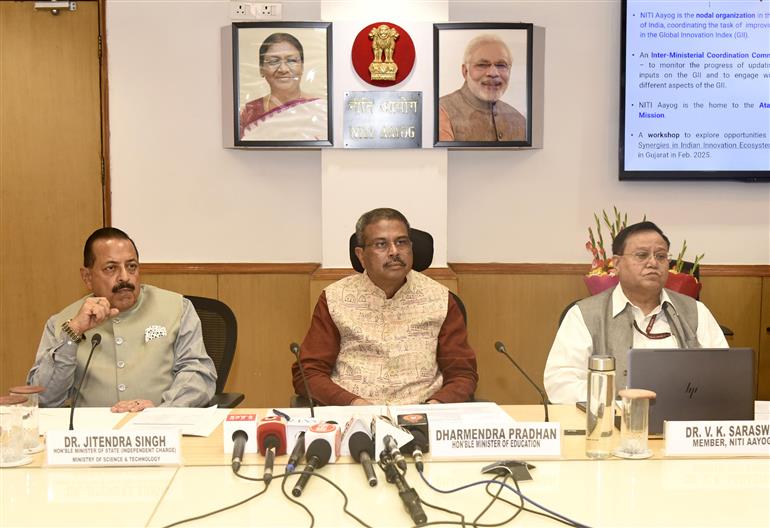 The Union Minister of Education, Shri Dharmendra Pradhan addressing at the release of Report on “Pathways to Progress: Analysis and Insights into India’s Innovation Story”, in New Delhi on September 23, 2025.