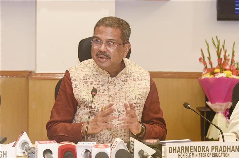 The Union Minister of Education, Shri Dharmendra Pradhan addressing at the release of Report on “Pathways to Progress: Analysis and Insights into India’s Innovation Story”, in New Delhi on September 23, 2025.