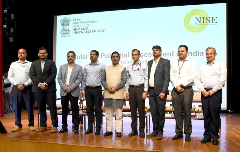 The Union Minister of Consumer Affairs, Food & Public Distribution and New & Renewable Engergy, Shri Pralhad Joshi attends the release of report on Solar PV Potential Assessment in India (Ground Mounted) & inauguration of Training Programme on Solar Cell and Module Manufacturing course organised by National Institute of Solar energy & Ministry of New and Renewable Energy, in New Delhi on September 23, 2025.