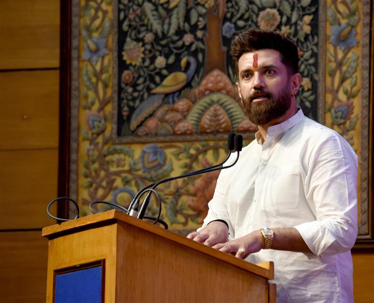The Union Minister of Food Processing Industries, Shri Chirag Paswan addressing a press meet on the 4th edition of the global mega food event - World Food India (WFI) 2025 at National Media Center, in New Delhi on September 23, 2025.