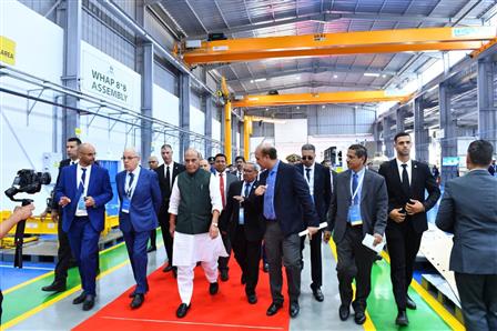 The Union Minister for Defence, Shri Rajnath Singh attends the inaugurated of Tata Advanced Systems Limited’s (TASL) state-of-the-art defence manufacturing facility at Berrechid, in Morocco, on September 23, 2025.