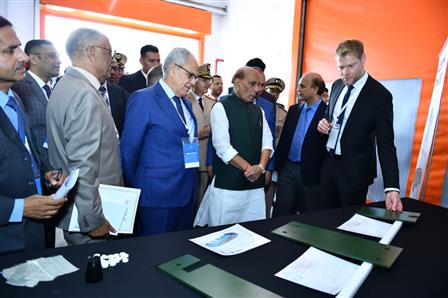 The Union Minister for Defence, Shri Rajnath Singh attends the inaugurated of Tata Advanced Systems Limited’s (TASL) state-of-the-art defence manufacturing facility at Berrechid, in Morocco, on September 23, 2025.