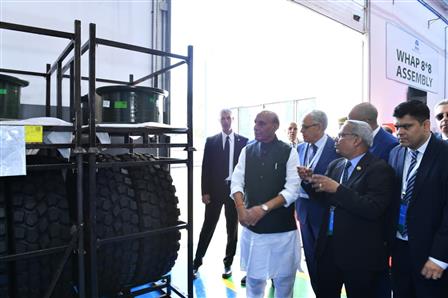 The Union Minister for Defence, Shri Rajnath Singh attends the inaugurated of Tata Advanced Systems Limited’s (TASL) state-of-the-art defence manufacturing facility at Berrechid, in Morocco, on September 23, 2025.