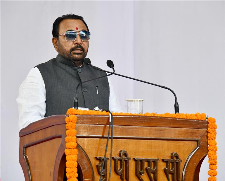 The Minister of State (Independent Charge) for Ayush and Health & Family Welfare, Shri Prataprao Jadhav addressing at inauguration of the Ayurveda clinic at the Union Public Service Commission (UPSC), in New Delhi on September 24, 2025.