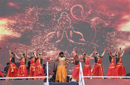 The Vice-President of India, Shri C. P. Radhakrishnan addressing the Vijaywada Utsav event, in Andhra Pradesh on September 24, 2025.