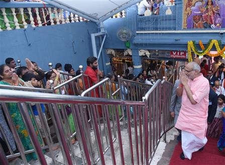 The Vice-President of India, Shri C. P. Radhakrishnan offered prayers at Kanaka Durga Temple in Vijaywada, Andhra Pradesh on September 24, 2025.