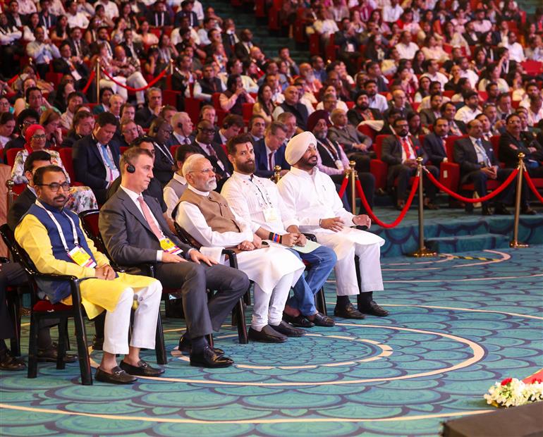 PM participates in the World Food India-2025 at Bharat Mandapam, in New Delhi on September 25, 2025.