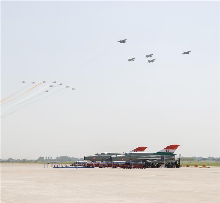 The Union Minister for Defence, Shri Rajnath Singh attends the Decommissioning Ceremony of Mig-21, in Chandigarh on September 26, 2025. 