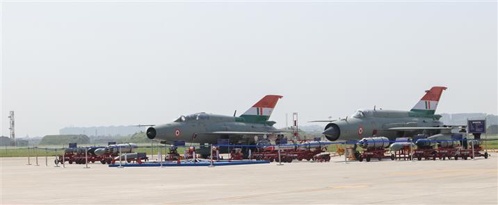 The Union Minister for Defence, Shri Rajnath Singh attends the Decommissioning Ceremony of Mig-21, in Chandigarh on September 26, 2025. 