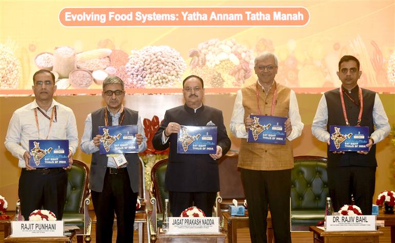 The Union Minister of Health and Family Welfare & Chemicals and Fertilizers, Shri Jagat Prakash Nadda at the inauguration of the Third Edition of Global Food Regulators Summit 2025 at Bharat Mandapam, in New Delhi on September 26, 2025.