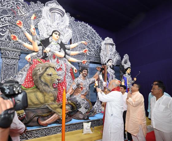 The Union Minister for Home Affairs and Cooperation, Shri Amit Shah visited and worshipped the powerful Mother Kali at the Kalighat Temple, in Kolkata on September 26, 2025.