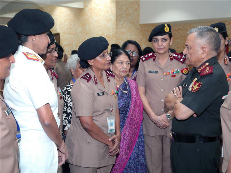 The Chief of Defence Staff (CDS) General Anil Chauhan at the inauguration of the Centenary Celebrations of the Military Nursing Service at Manekshaw Centre, in New Delhi on September 30, 2025.
