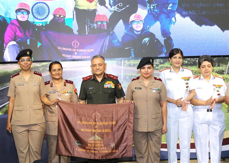 The Chief of Defence Staff (CDS) General Anil Chauhan at the inauguration of the Centenary Celebrations of the Military Nursing Service at Manekshaw Centre, in New Delhi on September 30, 2025.