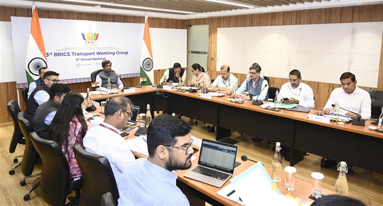 भारत की अध्यक्षता (2026) के अंतर्गत ब्रिक्स परिवहन कार्य समूह की तीसरी बैठक हेतु प्रथम प्रारंभिक बैठक 29 अप्रैल, 2026 को नई दिल्ली में आयोजित की गई।