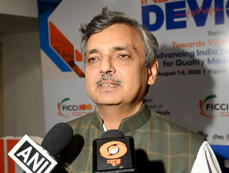 औषधि विभाग के सचिव श्री मनोज जोशी ने 7 अगस्त 2026 को नई दिल्ली स्थित विज्ञान भवन में आयोजित इंडिया मेडिकल डिवाइसेज 2026 के 9वें संस्करण के दौरान मीडिया से बातचीत की।