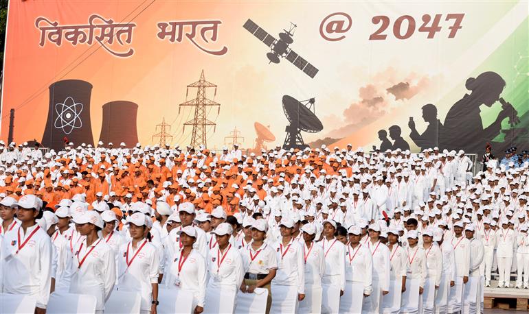 Glimpses of the Full Dress Rehearsal of 80th Independence Day celebrations at Red Fort, in Delhi on August 13, 2026.