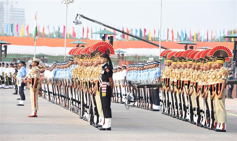 Glimpses of the Full Dress Rehearsal of 80th Independence Day celebrations at Red Fort, in Delhi on August 13, 2026.