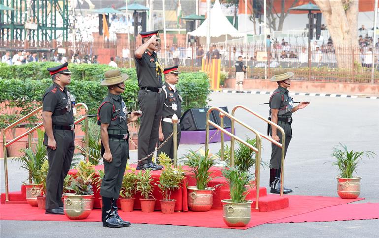 13 अगस्त, 2026 को दिल्ली के लाल किले में 80वें स्वतंत्रता दिवस समारोह की फुल ड्रेस रिहर्सल की झलकियाँ।