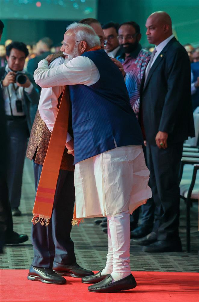 प्रधानमंत्री श्री नरेन्द्र मोदी ने 7 फरवरी 2026 को मलेशिया के कुआलालंपुर में भारतीय समुदाय द्वारा आयोजित कार्यक्रम में शिरकत की।:Prime Minister