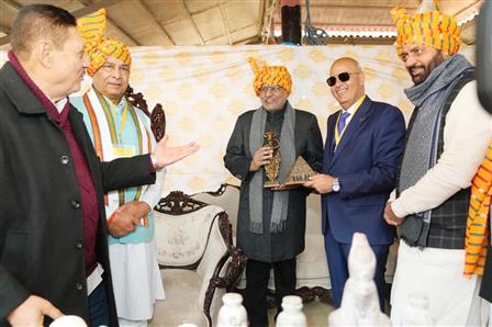 The Vice-President Shri C. P. Radhakrishnan visited the State and International pavilions at the Surajkund International Atmanirbhar Crafts Mela at Faridabad, in Haryana on January 31, 2026.