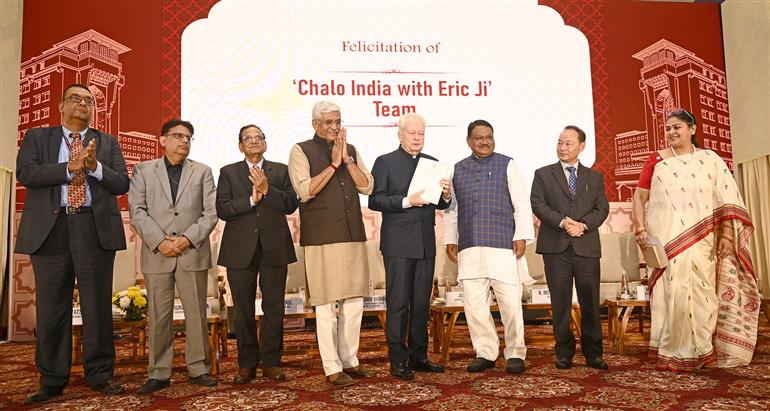 The Union Minister of Culture and Tourism, Shri Gajendra Singh Shekhawat and The Union Minister of Tribal Affairs, Shri Jual Oram graced the Double Commemoration Event marking 60 years of India Tourism Development Corporation (ITDC) and 70 years of The Ashok in distinguished service to travel, tourism and hospitality at Convention Hall (The Ashok), in New Delhi on February 13, 2026.