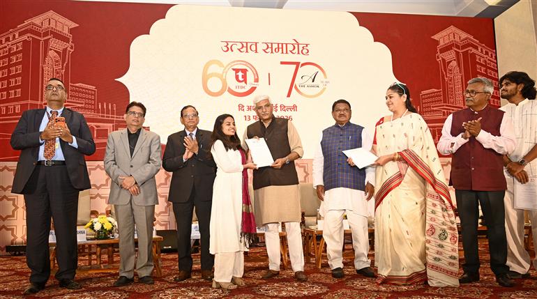 The Union Minister of Culture and Tourism, Shri Gajendra Singh Shekhawat and The Union Minister of Tribal Affairs, Shri Jual Oram graced the Double Commemoration Event marking 60 years of India Tourism Development Corporation (ITDC) and 70 years of The Ashok in distinguished service to travel, tourism and hospitality at Convention Hall (The Ashok), in New Delhi on February 13, 2026.