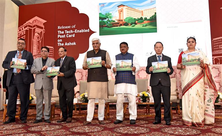 The Union Minister of Culture and Tourism, Shri Gajendra Singh Shekhawat and The Union Minister of Tribal Affairs, Shri Jual Oram graced the Double Commemoration Event marking 60 years of India Tourism Development Corporation (ITDC) and 70 years of The Ashok in distinguished service to travel, tourism and hospitality at Convention Hall (The Ashok), in New Delhi on February 13, 2026.