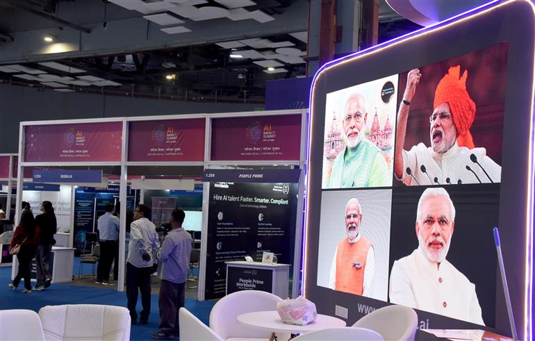 17 फरवरी, 2026 को नई दिल्ली स्थित भारत मंडपम में आयोजित एआई इम्पैक्ट समिट- 2026 की झलकियां।:Ministry of Electronics & IT