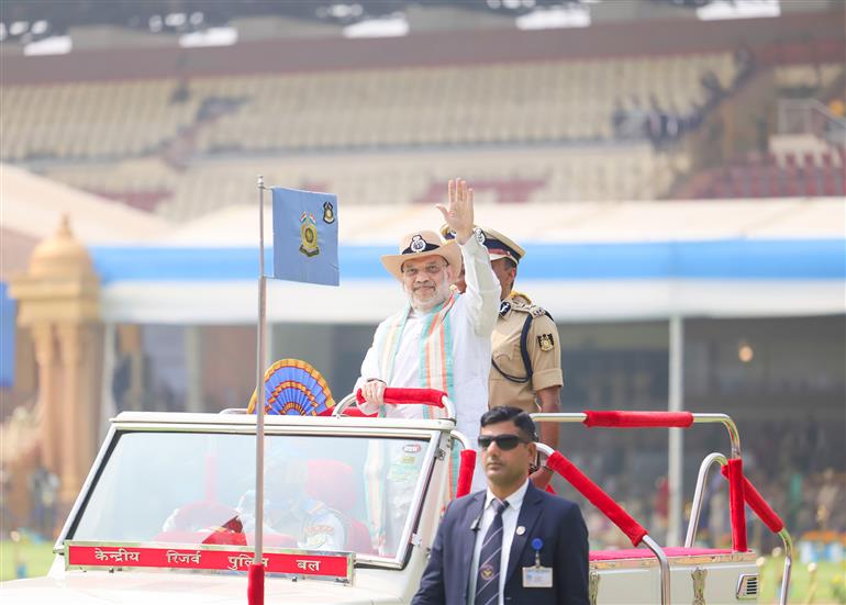 The Union Minister for Home Affairs and Cooperation, Shri Amit Shah attends the 87th Raising Day celebrations of CRPF in Guwahati, Assam on February 21, 2026.
