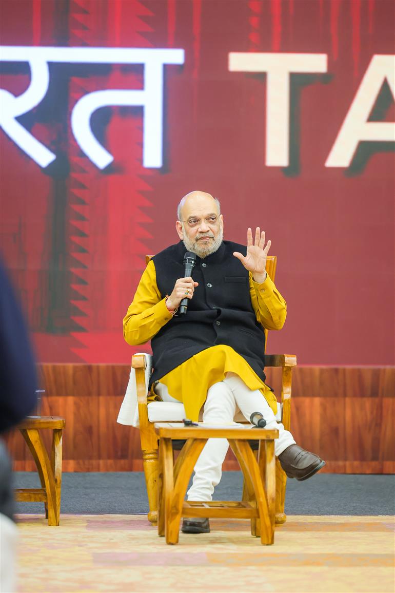 The Union Minister for Home Affairs and Cooperation, Shri Amit Shah interacts with the ‘Sarathis’ of Bharat Taxi, in New Delhi on February 23, 2026.
