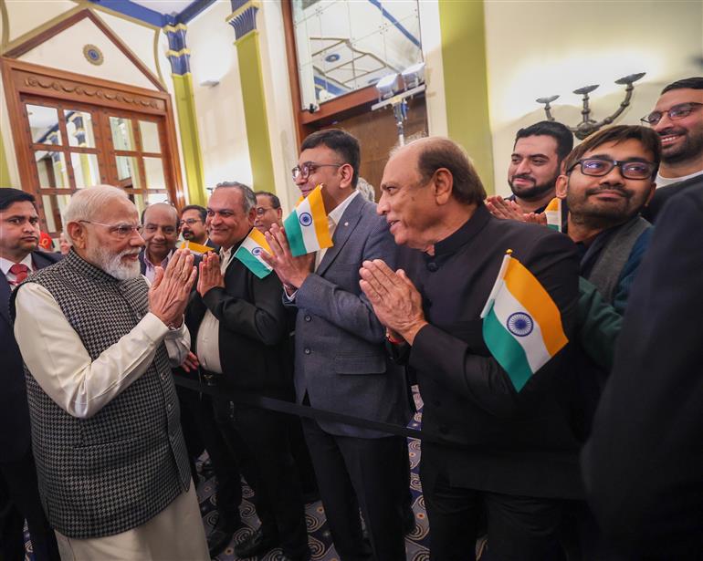 प्रधानमंत्री श्री नरेन्द्र मोदी का 25 फरवरी, 2026 को इजरायल के किंग डेविड होटल में भारतीय समुदाय ने उत्साह के साथ स्वागत किया।