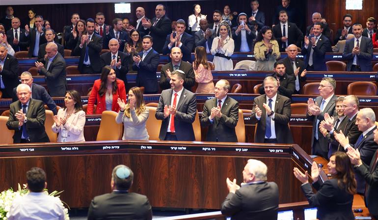 प्रधानमंत्री श्री नरेन्द्र मोदी 25 फरवरी, 2026 को इजरायल की संसद नेसेट को संबोधित करते हुए।
