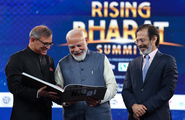 प्रधानमंत्री श्री नरेन्द्र मोदी 27 फरवरी, 2026 को नई दिल्ली स्थित भारत मंडपम में 