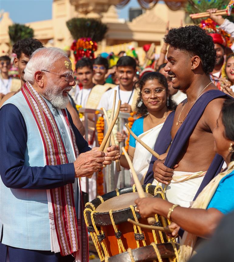 11 जनवरी, 2026 को गुजरात के सोमनाथ मंदिर में प्रधानमंत्री श्री नरेन्द्र मोदी।