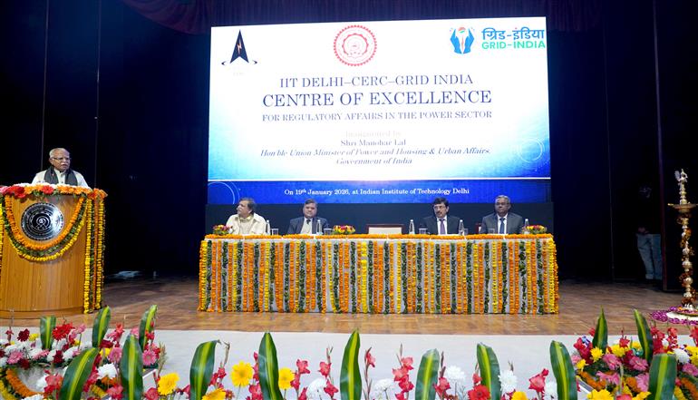 The Union Minister of Housing & Urban Affairs and Power, Shri Manohar Lal addressing at the inauguration of Centre of Excellence for Power Regulation, in IIT Delhi on January 19, 2026.