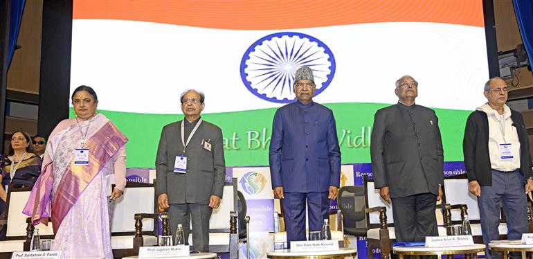 पूर्व राष्ट्रपति श्री रामनाथ कोविंद 19 जनवरी, 2026 को नई दिल्ली स्थित अंबेडकर अंतर्राष्ट्रीय केंद्र में रिस्पॉन्सिबल नेशंस इंडेक्स के लॉन्च के अवसर पर उपस्थित हैं।