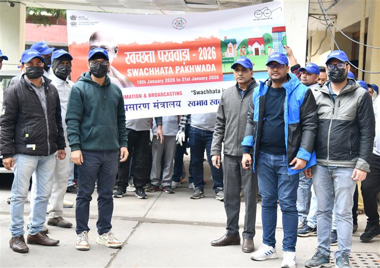 The Deputy Secretary (Admin & Cash + HOD), Ministry of Information and Broadcasting, Shri. Vijay Soni Participated in view of Swachhata Pakhwada-2026 at Shastri Bhawan in New Delhi on January 29, 2026.