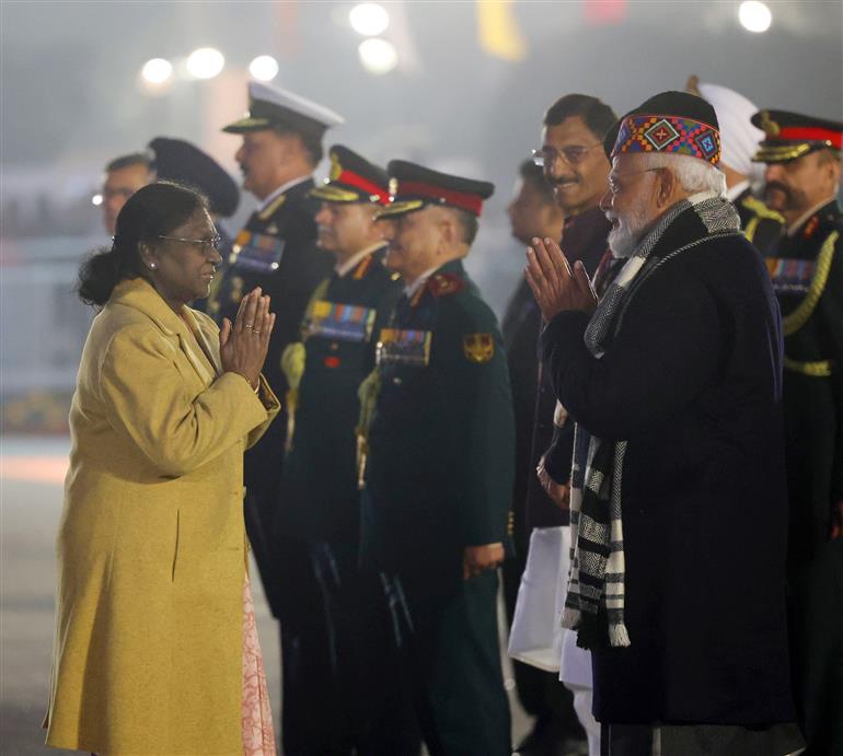 प्रधानमंत्री श्री नरेन्द्र मोदी 29 जनवरी, 2026 को नई दिल्ली के विजय चौक पर बीटिंग रिट्रीट समारोह में शामिल हुए।