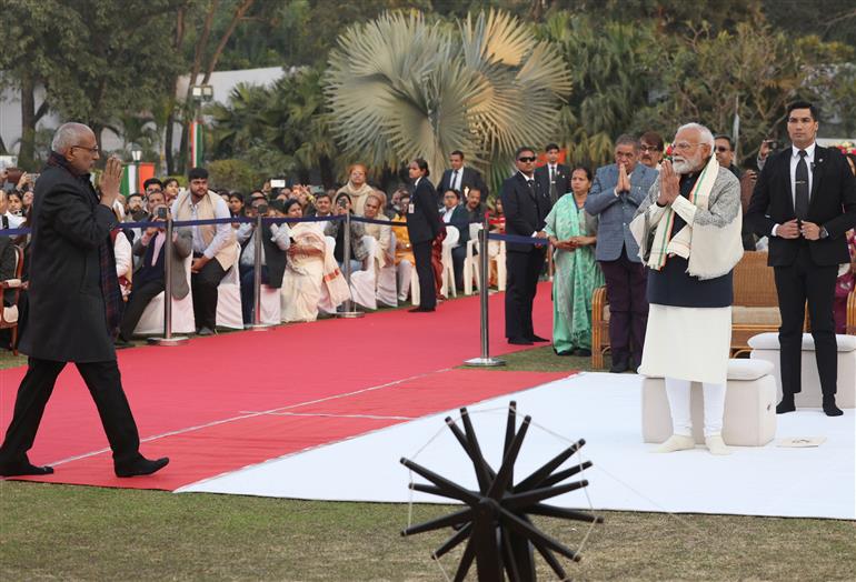 प्रधानमंत्री श्री नरेन्द्र मोदी 30 जनवरी, 2026 को नई दिल्ली स्थित गांधी स्मृति में महात्मा गांधी की याद में आयोजित प्रार्थना सभा में शामिल हुए।